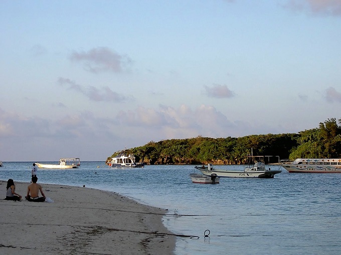 川平湾の夕焼け